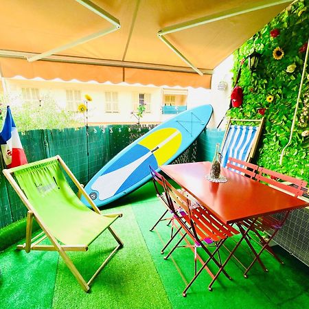 Confortable Studio A Nice Centre Cote Plage Bel Terrasse Paddle Bagian luar foto