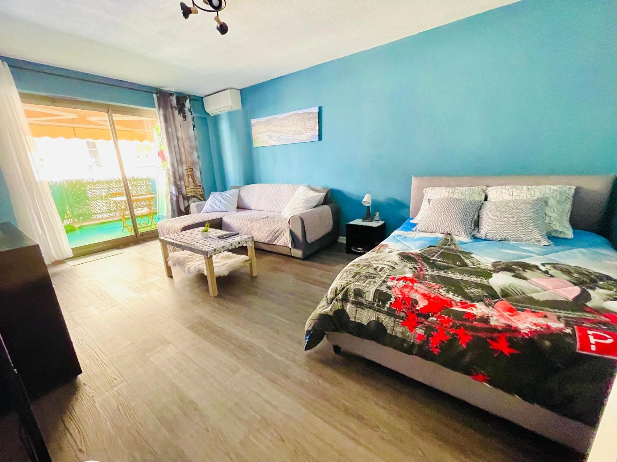 Confortable Studio A Nice Centre Cote Plage Bel Terrasse Paddle Bagian luar foto