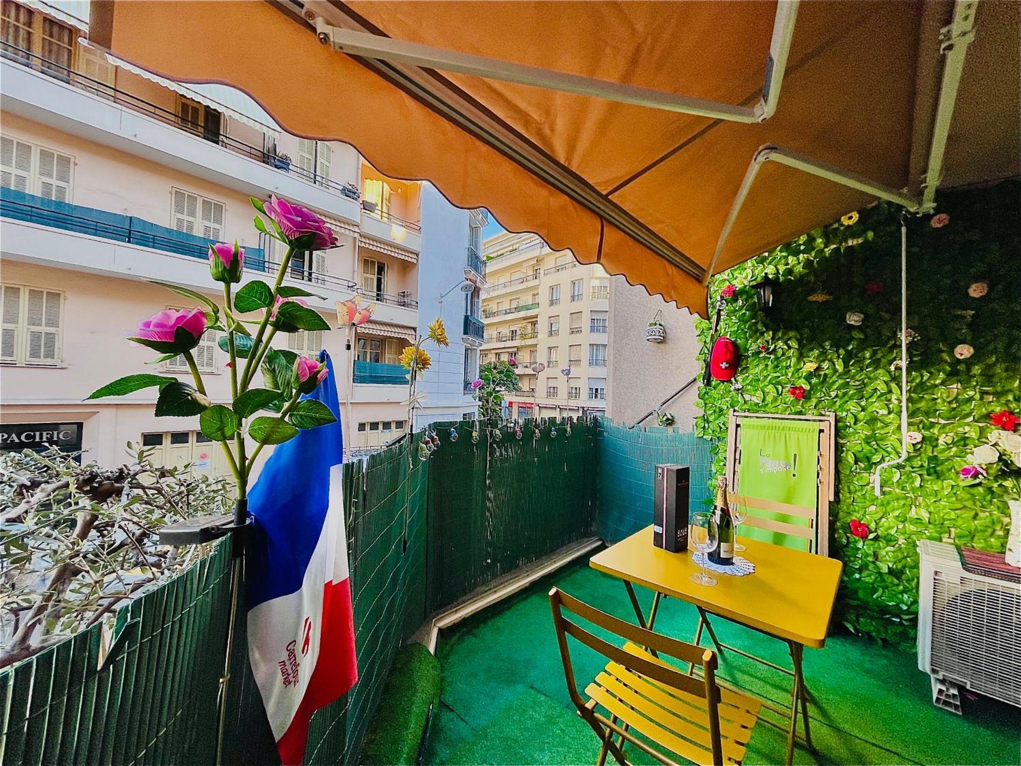Confortable Studio A Nice Centre Cote Plage Bel Terrasse Paddle Bagian luar foto
