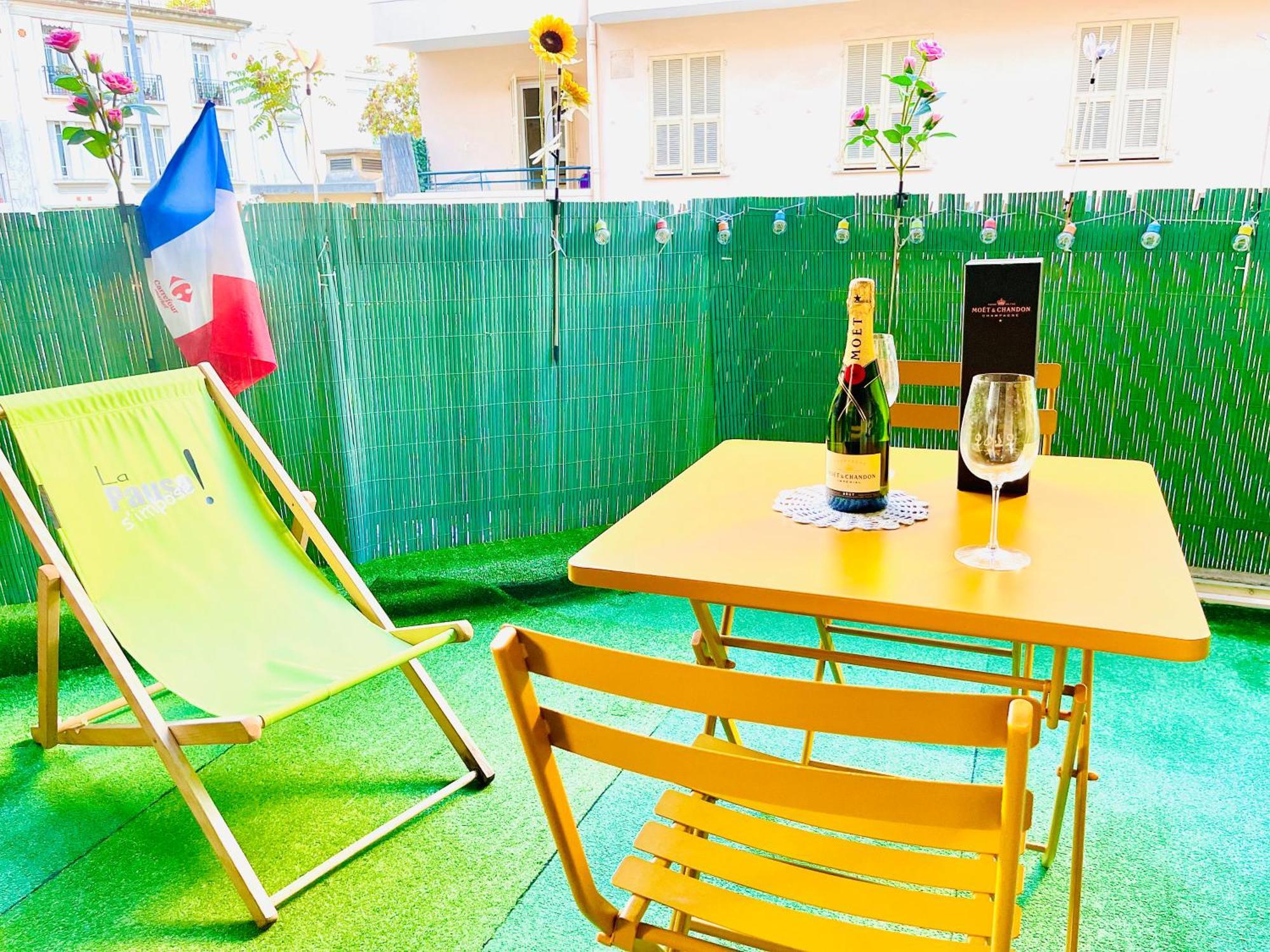 Confortable Studio A Nice Centre Cote Plage Bel Terrasse Paddle Bagian luar foto
