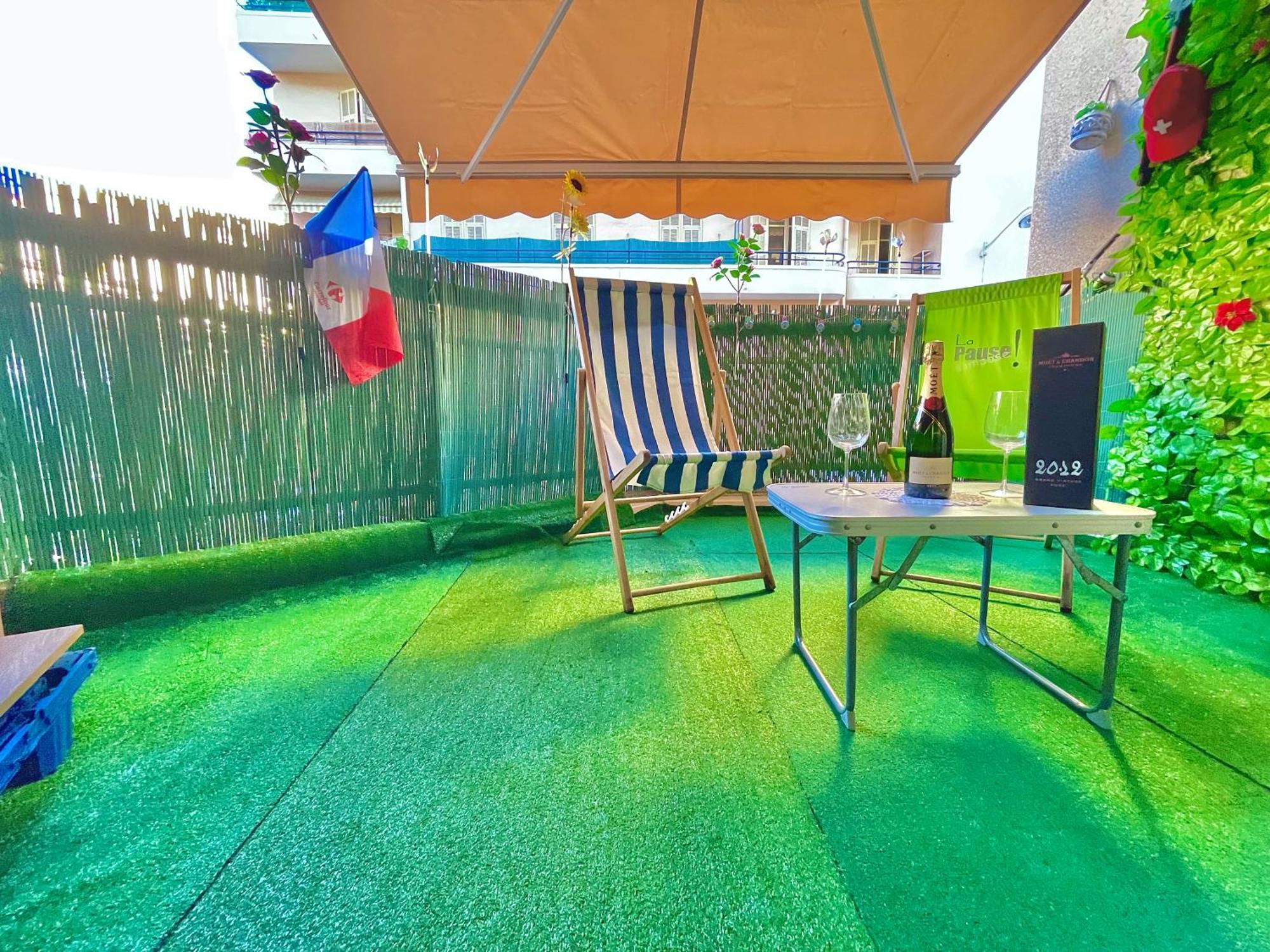 Confortable Studio A Nice Centre Cote Plage Bel Terrasse Paddle Bagian luar foto