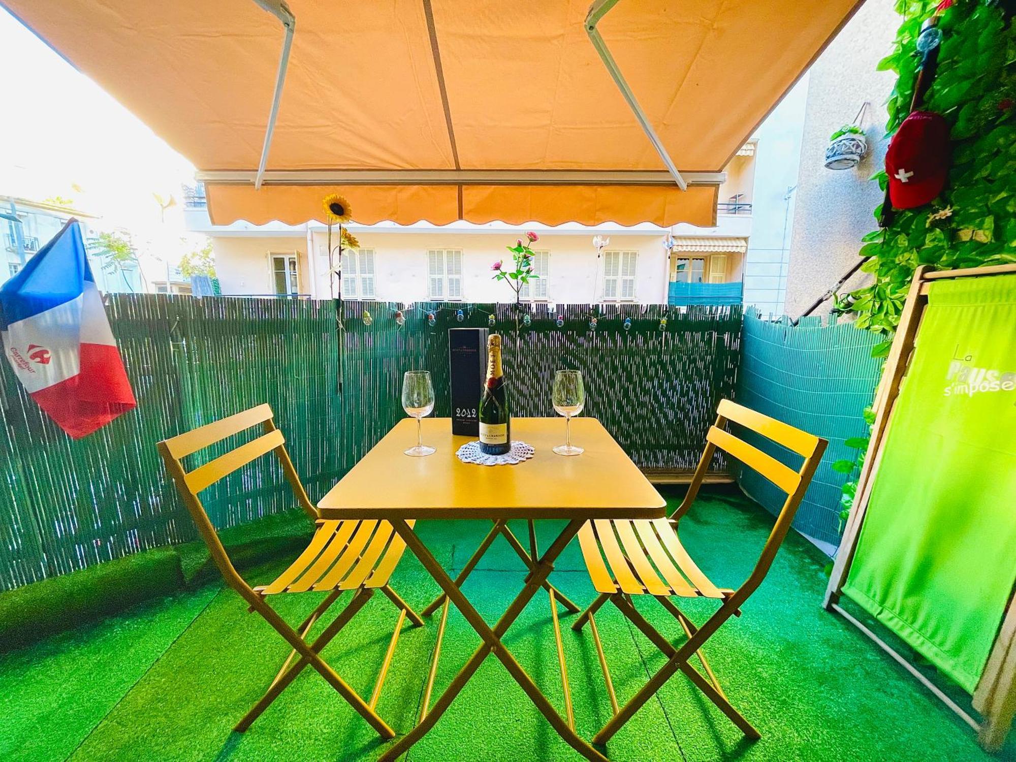 Confortable Studio A Nice Centre Cote Plage Bel Terrasse Paddle Bagian luar foto