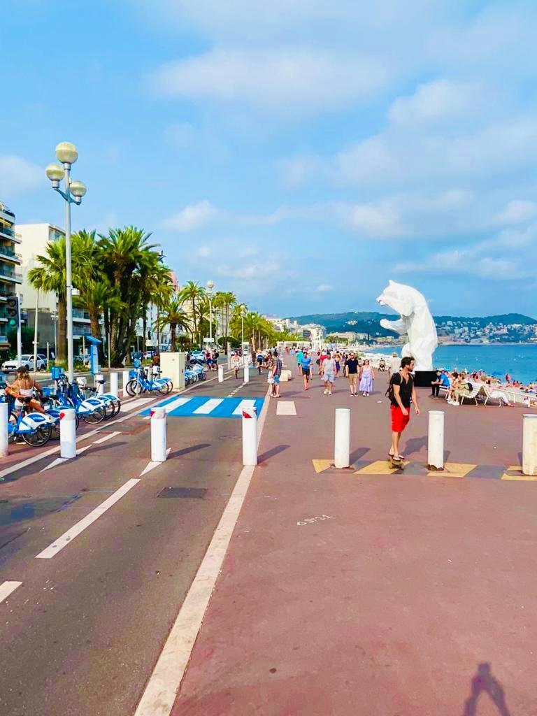 Confortable Studio A Nice Centre Cote Plage Bel Terrasse Paddle Bagian luar foto